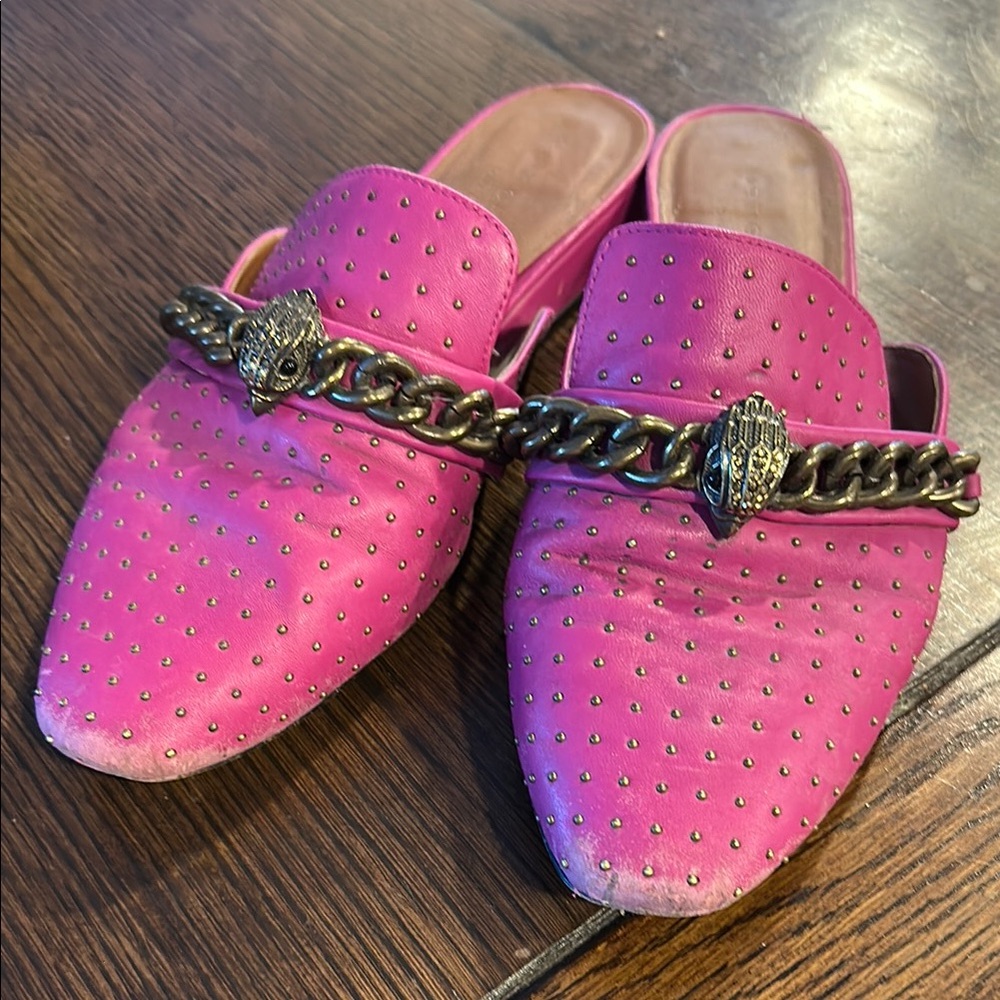 Pink Studded Women's Mules